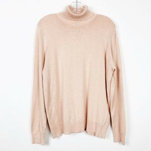 Joseph A. Soft Rose Quartz Turtleneck Sweater XL